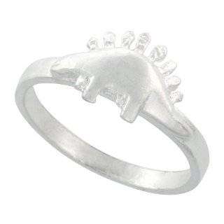   Silver Sauropoda Dinosaur Ring 15 mm (5/8 in.) long, size 6 Jewelry