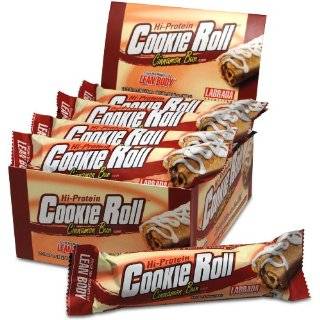 Labrada Nutrition Lean Body Cookie Roll Meal Replacement Bar, Cinnamon 