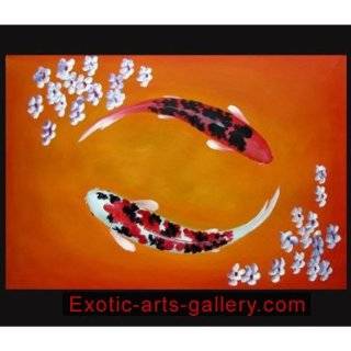  Abstract Art Feng Shui Painting Koi Fish Painting Japanese 