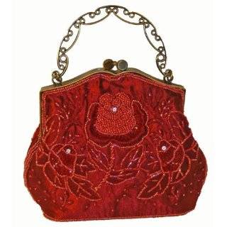 Beaded and Sequined Evening Handbag, Lovely Pattern and Color, Vintage 
