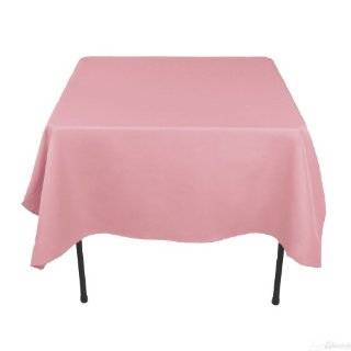 70 Inch Square Polyester Tablecloth Pink