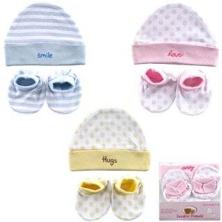  Cap, Mitt, & Bootie Set by Just Born Shoes