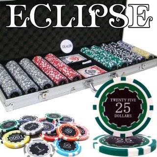   Eclipse Poker Chip Set w/ Aluminum Case 14 Gram Chips   Free WPT Book
