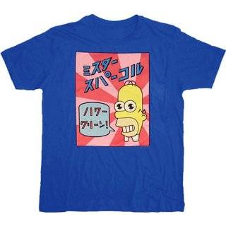 The Simpsons Homer Mr. Sparkle Japanese Detergent Blue T Shirt Tee