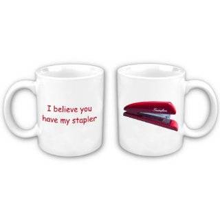 Red Swingline Stapler Office Space Coffee Mug
