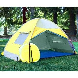 Self expanded Yellow Pop up Family Cabana Tent Wind Shelter UV Proof 