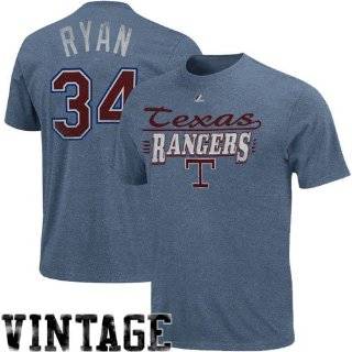  Texas Rangers Nolan Ryan Name and Number Royal Blue T 