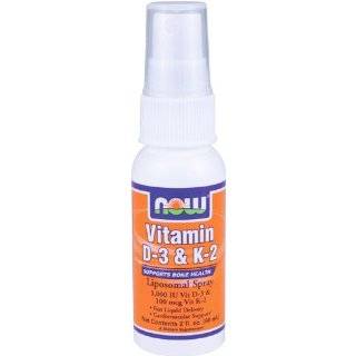 Now Foods Vitamin D 3 (1000 Iu) and K 2 (100mcg), Liposomal Spray 2 