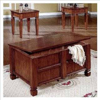   Trunk Cocktail Table Set in Multi Step Antique Cherry Furniture