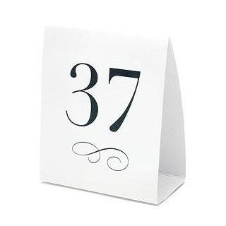 Table Number Tent Style Card   Numbers 1 12 (Set of 1)