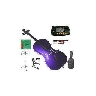 Full Size Purple Cello with Bag and Bow+2 Sets of String+Cello 