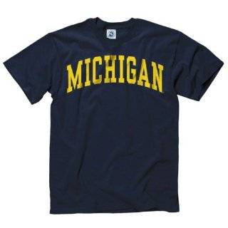  NCAA Michigan Wolverines Maize Arch Logo T shirt   Sports 