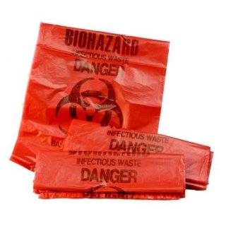 Biohazard Bags (25 Bags) 10 x 12   AMP0123 Health 