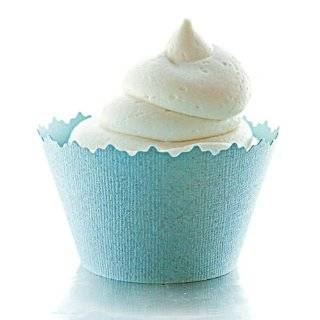 Glitter Powder Blue Twinkling Cupcake Wrapper   Set of 12   Glimmery 