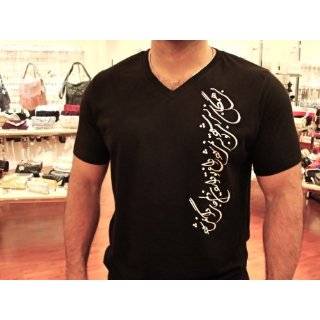 Ladies Iranian Farsi Poem Black V Neck T shirt Persian Design Iran 