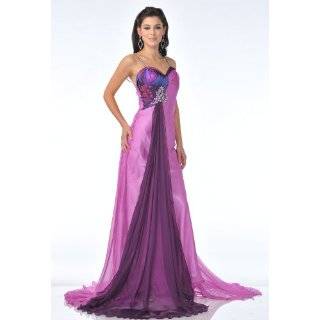    Zeilei 1013 Print Satin Halter Pageant Prom Dress Clothing