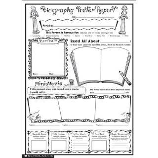 Instant Personal Poster Sets Biography Report 30 Big Write and Read 