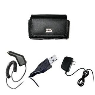   Horizontal Leather Side Case Pouch with Belt Clip and Belt Loops