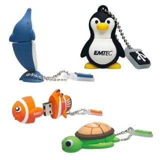   USB 4GB Flash Drive Set Dolphin/ Sea Turtle/ Clownfish/ Penguin