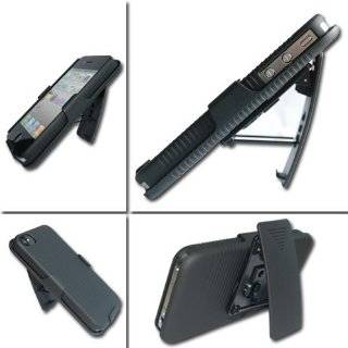 Stand Stander Belt Clip Cover+Hard Back Case Cover for Apple iPhone 4 