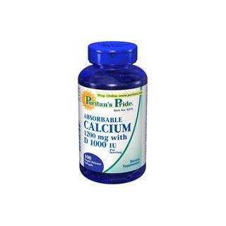  Puritans Pride Absorbable Calcium 1200 Mg with Vitamin D 