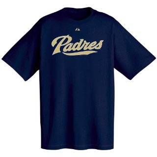 San Diego Padres Official Wordmark Short Sleeve T Shirt, Navy
