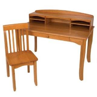  Alyn White Finish Wood Desk & Chair