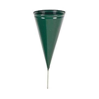 Novelty 05041 Metal Cone Cemetery Vase, Green