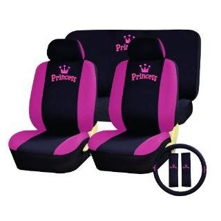     Princess Crown   A Set of 2 Seat Covers, 1 Rear Bench Cover, 1