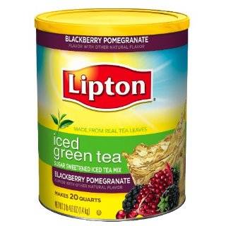 Lipton Iced Green Tea, Sugar Sweetened Iced Tea Mix, Blackberry 