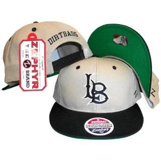 Cal State Long Beach Logo Retro Snapback Cap Hat 2 Tone White Black