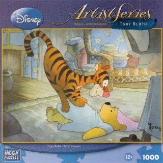 Disney Artist Series Toby Bluth TIGGER TACKLE 1000 Piece PUZZLE