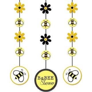 Bee Baby Shower Party Hanging Cutout Decorations (1 ct)