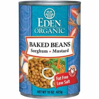   Baked Beans with Sorghum and Mustard, 15 Ounce Cans (Pack of 12