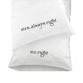   Hewitt Wedding Accessories Mr. and Mrs. Right Pillowcases, Set of 2