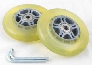 SET of 2 YELLOW Wheels for Razor Scooter W/abec5 Bearing