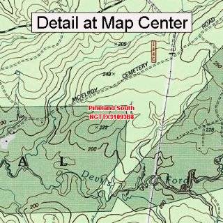 USGS Topographic Quadrangle Map   Pineland South, Texas