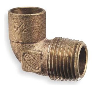 Nibco 7074LF 1 90 Elbow, Low Lead Bronze, Size 1 In, C x M