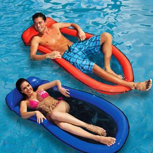 New PVC Air Bed Waterbed Inflatable Mattress Swimming Floating Pool Lounge Bed