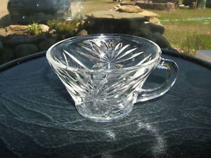 Anchor Hocking Prescut Oatmeal Clear Glass Punch Cup