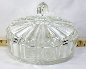 Vintage Anchor Hocking Clear Glass Candy Dish with Lid