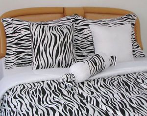 8 Pcs Zebra Print Bed in A Bag Bedding Set Twin KT103