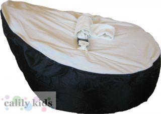 Baby Toddler Kids Portable Bean Bag Seat Snuggle Bed Black Cream