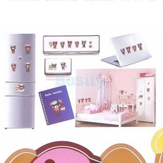 Cute Teddy Bear Wall Decal Sticker PVC Decor for Nursery Baby Kids Bedding Room