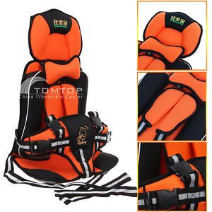 Portable Baby Child Car Safe Safety Seat Cover Booster Harness Cushion Orange