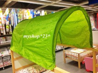 IKEA Kura Baby Kids Children Bed Canopy Tent Green White Star Play Toys New