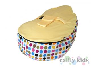 Baby Toddler Kids Portable Bean Bag Seat Snuggle Bed Tutti Frutti Yellow