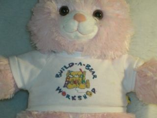 Gorgeous Super Soft Pink Build A Bear Rainbow Bunny w Shirt Bunny Slippers