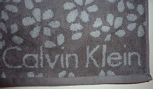 Calvin Klein Gray Cotton Floral 6pc Towel Set Bath Hand Towels Washcloths