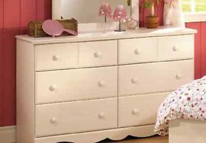 White Princess Dresser Girl Children Bedroom Furniture Drawer CLEARANCE Sale